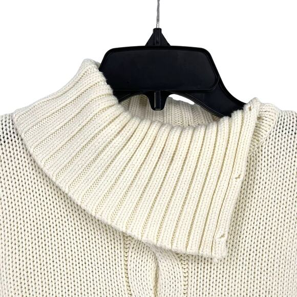 Pendleton Cable Knit Cowl Neck Ivory Sweater Womens Size XL - Picture 2 of 6